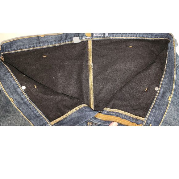 Carhartt Men's Fleece Lined Relaxed Fit Blue Denim Jeans Size 40 x 30 - Picture 4 of 6